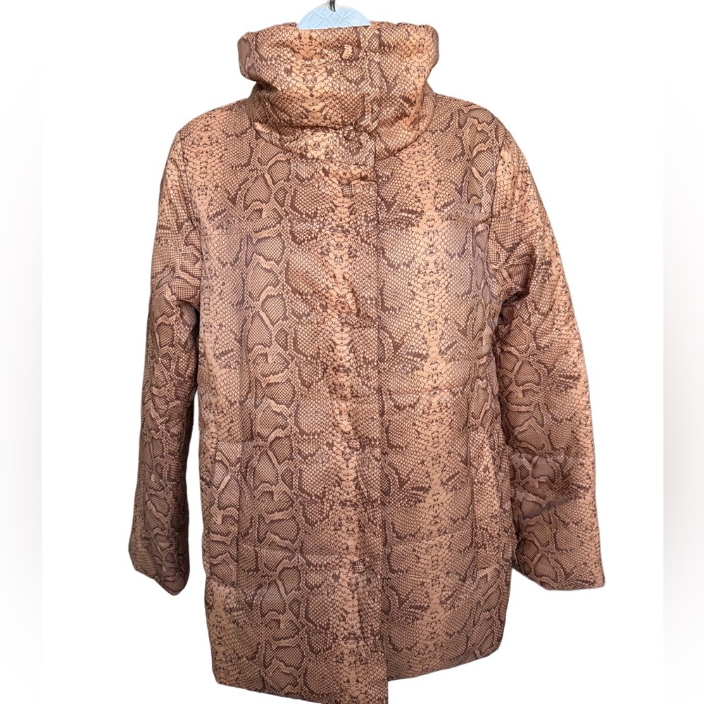 Snake Print Puffer Jacket Size Small